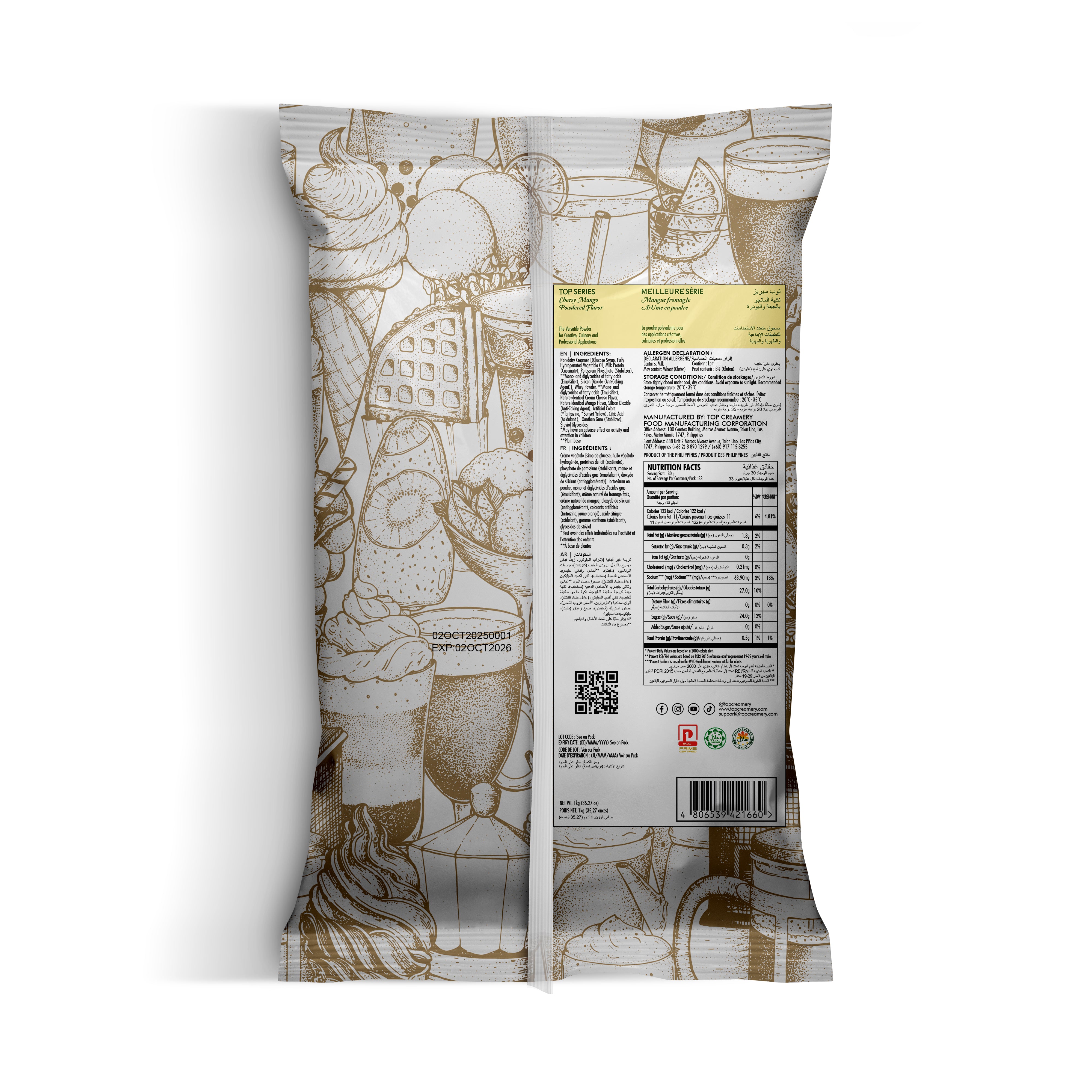 TOP Series Cheesy Mango Powder Flavor 1kg
