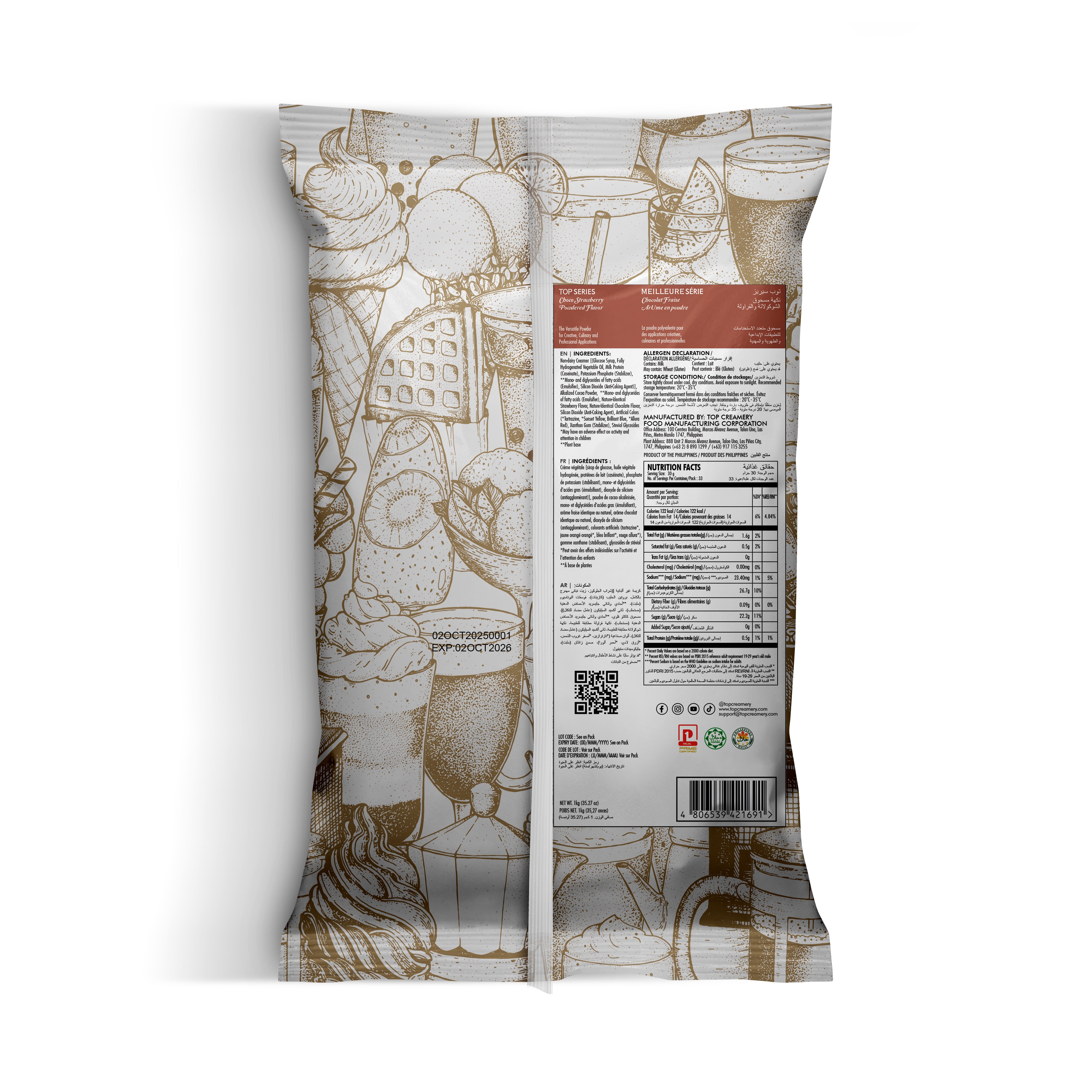 TOP Series Choco Strawberry Powder 1kg