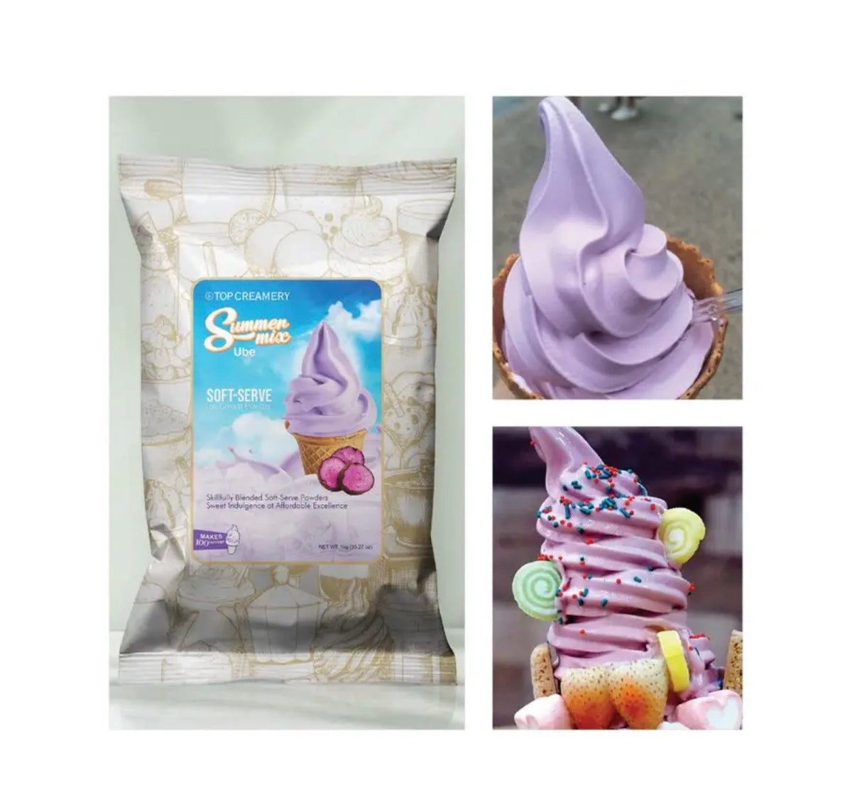 Summer Mix Soft Serve Ice Cream Ube 1kg