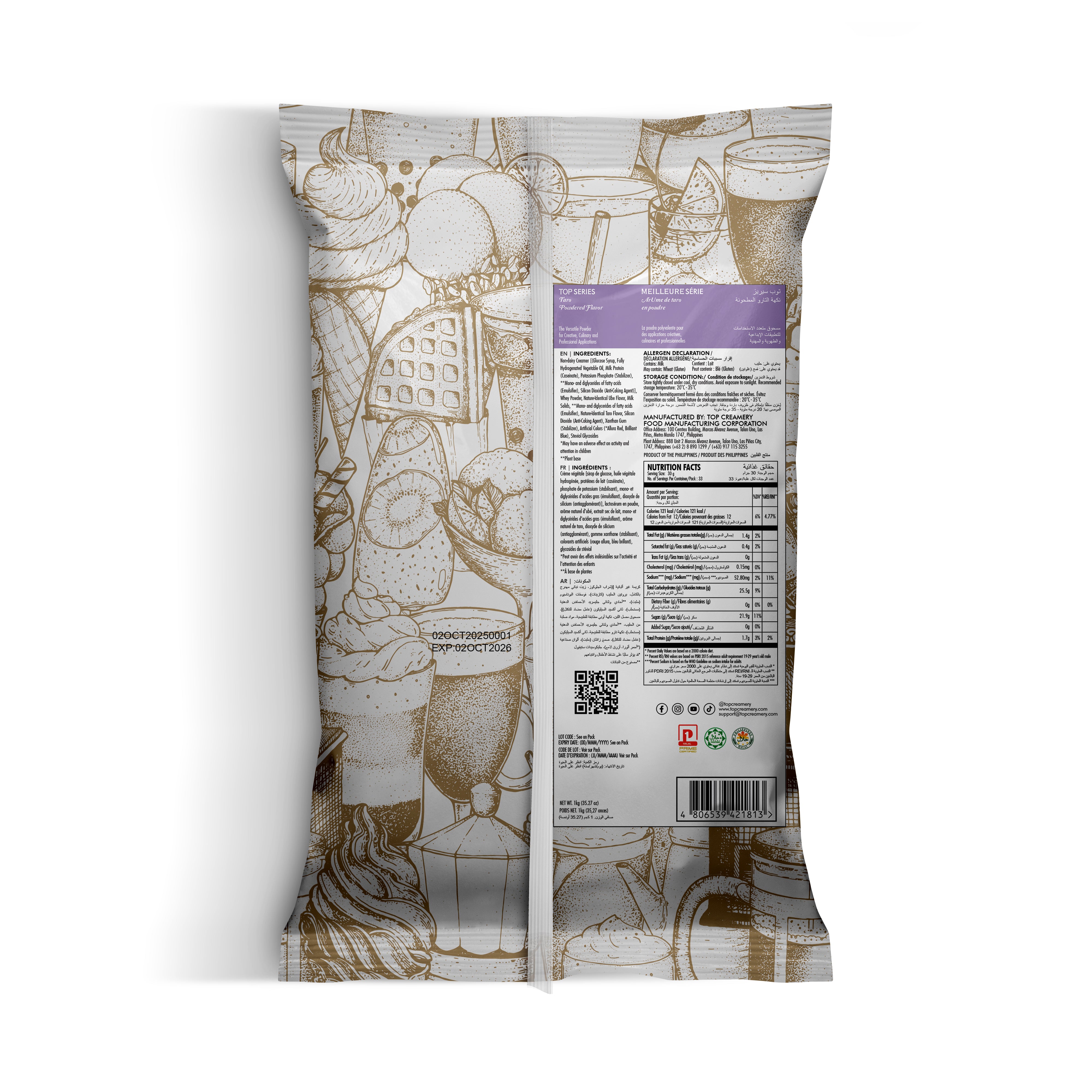 TOP Series Taro Powder Flavor 1kg