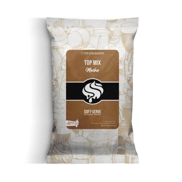 Topmix Mocha Soft Serve Ice Cream 1kg